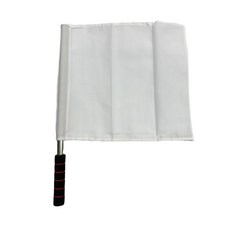 스포츠 심판 깃발 세트(폴+폼 손잡이) 축구 핸드 깃발 럭비 라인맨 깃발 심판 보조 장비 소형 신호 깃발 스테인리스 스틸 스포츠 경기용(하얀색), 2개, WHITE