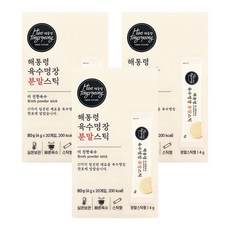 해통령 육수명장 더 진한 육수 분말스틱, 3개, 80g