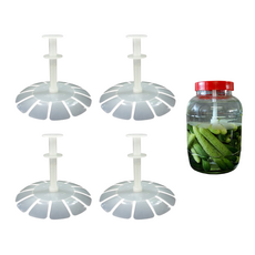 [연장봉 무료증정] 숙성음식 누르미 절임통 누름도구 김치통누름독, 4개