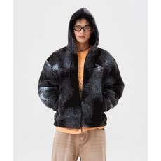 [국내매장정품] 와키윌리 WACKY WILLY 플리스 패턴 후드 점퍼 블랙 WA2503JK14BK 149394