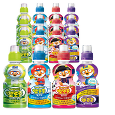 [안녕골목마켓] 팔도 뽀로로4종 샤인머스캣4개+밀크4개+딸기4개+블루베리4개, 샤인+밀크+딸기+블루베리, 1세트, 235ml