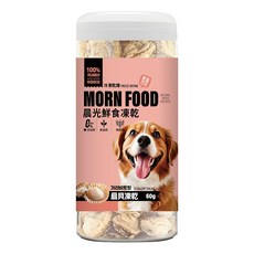 MORN FOOD 晨光 鮮食凍乾 寵物零食, 1個, 扇貝 60g