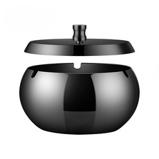 일이공팔 냄새꾹 스테인레스 티타늄 냄새차단 담배 재떨이 단지형, 1개, 블랙