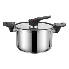 鼎匠 304不鏽鋼IH大容量真空快煮 IH電磁爐適用 節能悶燜燒鍋 雙耳燉煮 玻璃鍋蓋, 微壓鍋, 1個, 6200ml