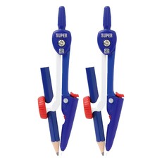 SONIC 슈퍼 컴퍼스 하리인패스 연필용 블루, 2개