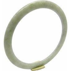 小樂珠寶 翡翠片手鐲 清新牛奶膠潤 A貨玉鐲 手圍18.6號 內徑58.5mm, 1個