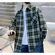 Arbe 남아용 라인 체크 셔츠