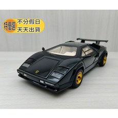 宅米吉 1:32 藍寶堅尼 康塔什 Countach LP500S 合金模型車 黑色, 1個