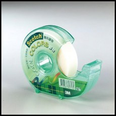 3M Scotch隱形膠帶附酷色切台 19 mm x 32.9 m，辦公居家必備，隱形美觀，黏性持久, 1個