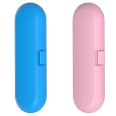Oral B & Philips Sonicare 전동 칫솔 휴대용 여행 상자 홀더에 적합한 케이스, 03 1BLUE 1PINK