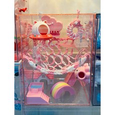 [양말목 그물망세트] 피그미다람쥐 도마뱀 슈가글라이더 양말목 세트 바인 그네 그물망, 분홍, 1개