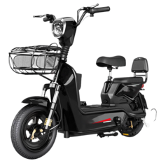 텔픽 전기자전거 26년 신형 전동 스쿠터 고출력 자토바이 출퇴근, 레드, 경량스틸