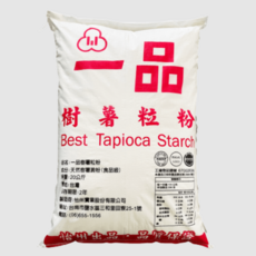 一品 樹薯粒粉 20公斤裝，天然太白粉，各式料理勾芡、油炸適用, 20公斤, 1個