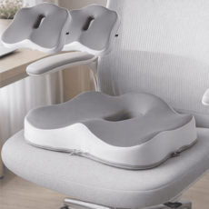 BNS 무중력 구름방석 바른자세 메로리폼, 그레이화이트