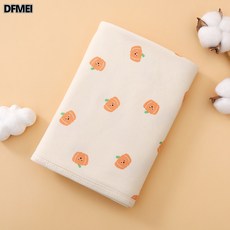 DFMEI 新生兒純棉包單A類嬰兒包巾初生寶寶產房包被防驚跳抱被四季用品, 小南瓜【5A抗菌精梳純棉-包邊款】