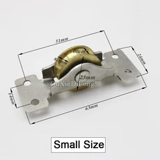 내구성 있는 4개 금속 슬라이딩 도어 롤러 풀리 옷장 캐비닛 도어 구리 휠 푸시 풀 도어 이동 휠, 01 Small Size