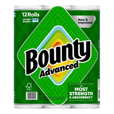 Bounty Advanced 兩層隨意撕特級廚房紙巾 12卷, 12個, 103張