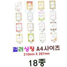 (상장 A4사이즈)컬러상장 용지(18종) 50매 137 (Araium), 1