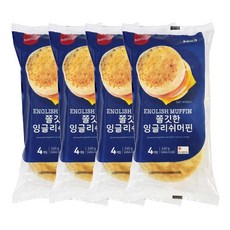 삼립식품 쫄깃한 잉글리시 머핀빵 4입 60g 240g 4봉 카페브런치 냉동 버거번, 4개