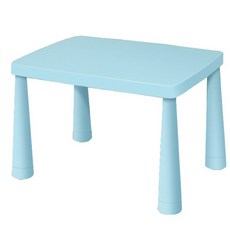 IKEA 兒童學習桌 幼兒園適用 高度可調節 環保安全材質 淺藍色, 單桌子 淺藍(無抽屜), 淺藍