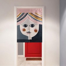 북유럽 인테리어 노렌 패턴 가림막 노렌 방문 주방