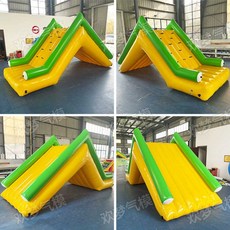 워터 슬라이드 수영장 풍선 이동식 대형 키즈카페, 5x2.1x2.4m, 1개