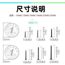 鞋釘 方形小鐵釘 固定釘 13毫米長 500克, 1個, 19毫米長,5g【5克】