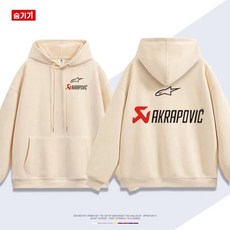 오토바이 후드티 아크라포빅 바이크 티셔츠 긴팔 후드, L. 185, A. 카키