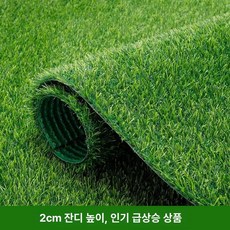 인조 잔디 카페트 인공 테라스용 베란다용 야외용 옥상용, 1개, 2cm 이중층 (1m x 25m) m2