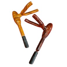 문화낚시 받침대 주걱 만능 구경 조절용 중층 내림 바닥, 브이형, 밤색