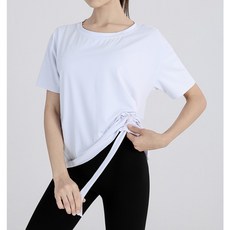 運動短袖上衣 側邊抽繩設計 瑜伽健身穿搭 舒適透氣多色款