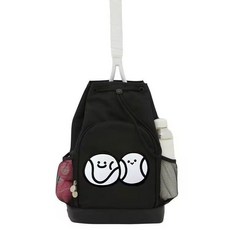 奶思網球雙肩網球包男女多功能羽毛球包大容量成人兒童網球健身包, 黑色, 1個