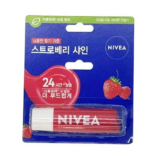 립케어 니베아 입술 발색 생기 립밤 스트로베리 샤인, 1, 5.5ml