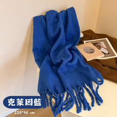 VONNJEYY漸層條紋流蘇圍巾，柔軟親膚，加厚保暖，時尚百搭