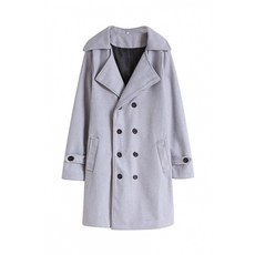 Cwadun 남자의 새로운 더블 행 모직 코트