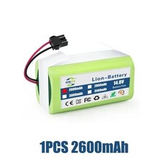 14.4V 리튬 이온 배터리 3000/3500mAh - 콩가 950/990/1090/1790/1990 디봇 N79S/N79/DN622 유피 11S/12/X500용, [02] 14.4V2600mAh1pcs