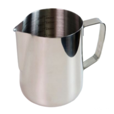 스팀피쳐 눈금형 밀크저그 스팀피처 카페 라떼 우유거품기, 360ml, 1개