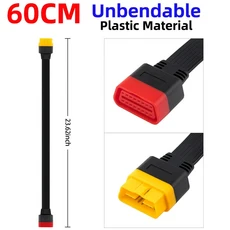 OBDII 연장 케이블 암-수 OBD2 커넥터 16 핀 진단 도구 ELM327 어댑터 10 개로트 출시, 02 type 2, 01 China Mainland