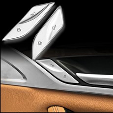 啞銀色 車門安全鎖開關按鈕蓋 裝飾貼 覆蓋式黏貼 適用 17-23 G30 530i 540i M5