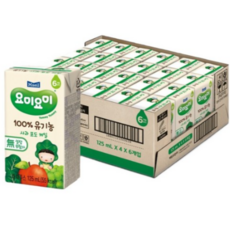 요미요미 100% 유기농 사과포도케일, 125ml, 2박스