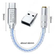 ALC5686 칩 USB 타입 C to 3.5mm DAC HiFi 헤드폰 앰프 오디오 디코더 IEM AMP 스마트폰 어댑터 삼성 화웨, 03 Blue