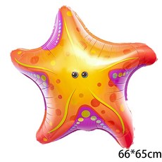 바다 아래 테마 생일 파티 장식 고래 불가사리 배너 가랜드 걸이, 1개, 37. Balloon