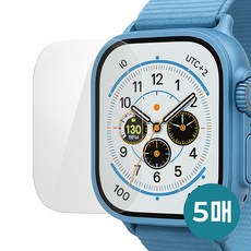 다이아큐브 애플워치 울트라3 49mm 슬림 EPU 보호필름 5P 곡면엣지대응 고감도터치 스크래치복원 간편부착, 5개 5개