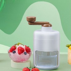 손잡이 회전 얼음 분쇄기 여름 디저트 제조기 주방용 화이트 민트 투명, 1개, 상세페이지 참조, 본품+얼음틀set