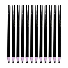 중국 마커 그리스 연필 기계 왁스 마킹 비닐 금속 목재 종이 직물 필오프 12 개, 06 Black, 06 Black