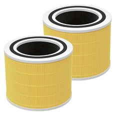 Core 200S-P LEVOIT Core 200S Core 200S-P 스마트 Wi-Fi 공기 청정기용 교체 필터 Levoit Core 200s 필터에 적합 2팩 3단계, yellow