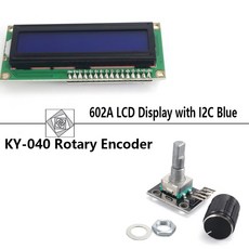 I2C가 1602A LCD 디스플레이 파란색 녹색 KY 040 개별 인터페이스 Arduino용 사용자 엔코더 모듈 백라이트, LCD Combo Blue