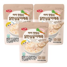 [NEW] 베베스트 아이 맛있는 죽 2종 닭안심살/한우 야채죽, 닭안심살 야채죽, 3개, 150g