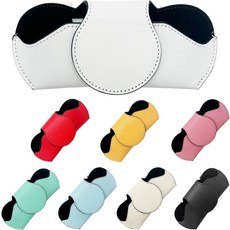 자동차 바이저용 올리츠 선글라스 홀더 마그네틱 가죽 안경 케이스 차량용 썬 바이저 보호 보관함 인테리어 액세서리화이트, Red