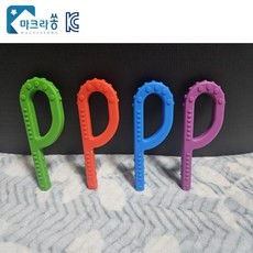 마크라쏭 츄잉 튜브 p형 구강 턱 운동 언어치료 감각통합 연하 삼킴 씹기 치료 kc 인증, 파랑, 1개